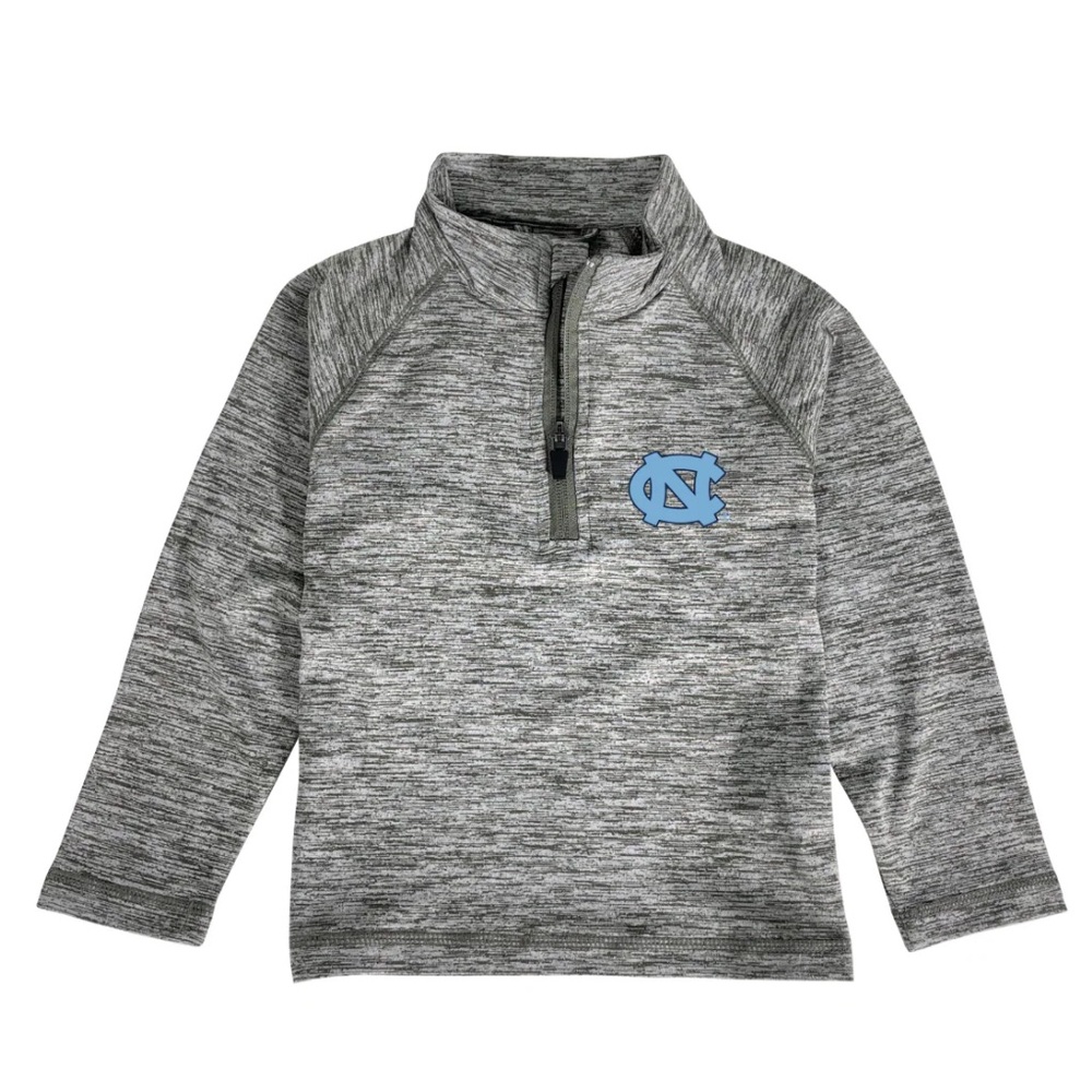 Officially Licensed Carolina Tar Heels Garb Gray Quarter-Zip Top 3T